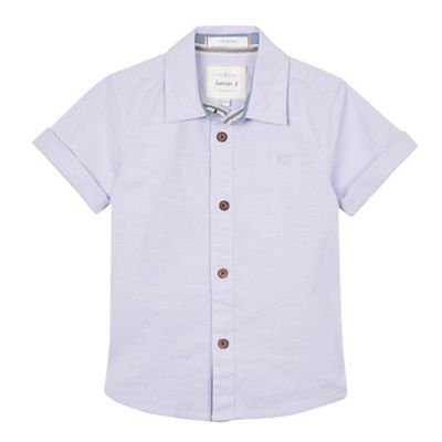 Boys' lilac stretch Oxford shirt